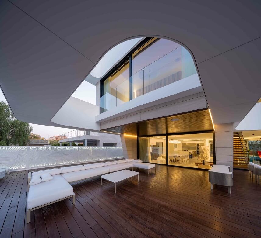 fachada porche villa de lujo alicante