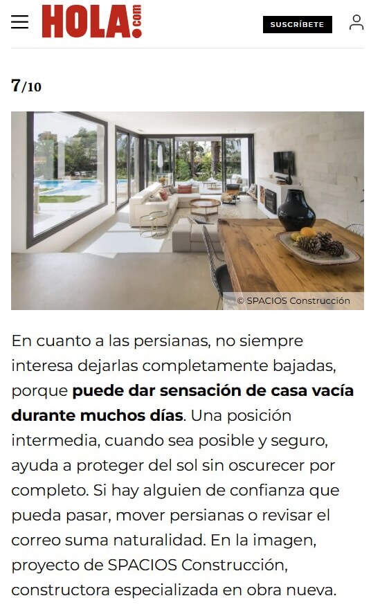 revista hola spacios construccion